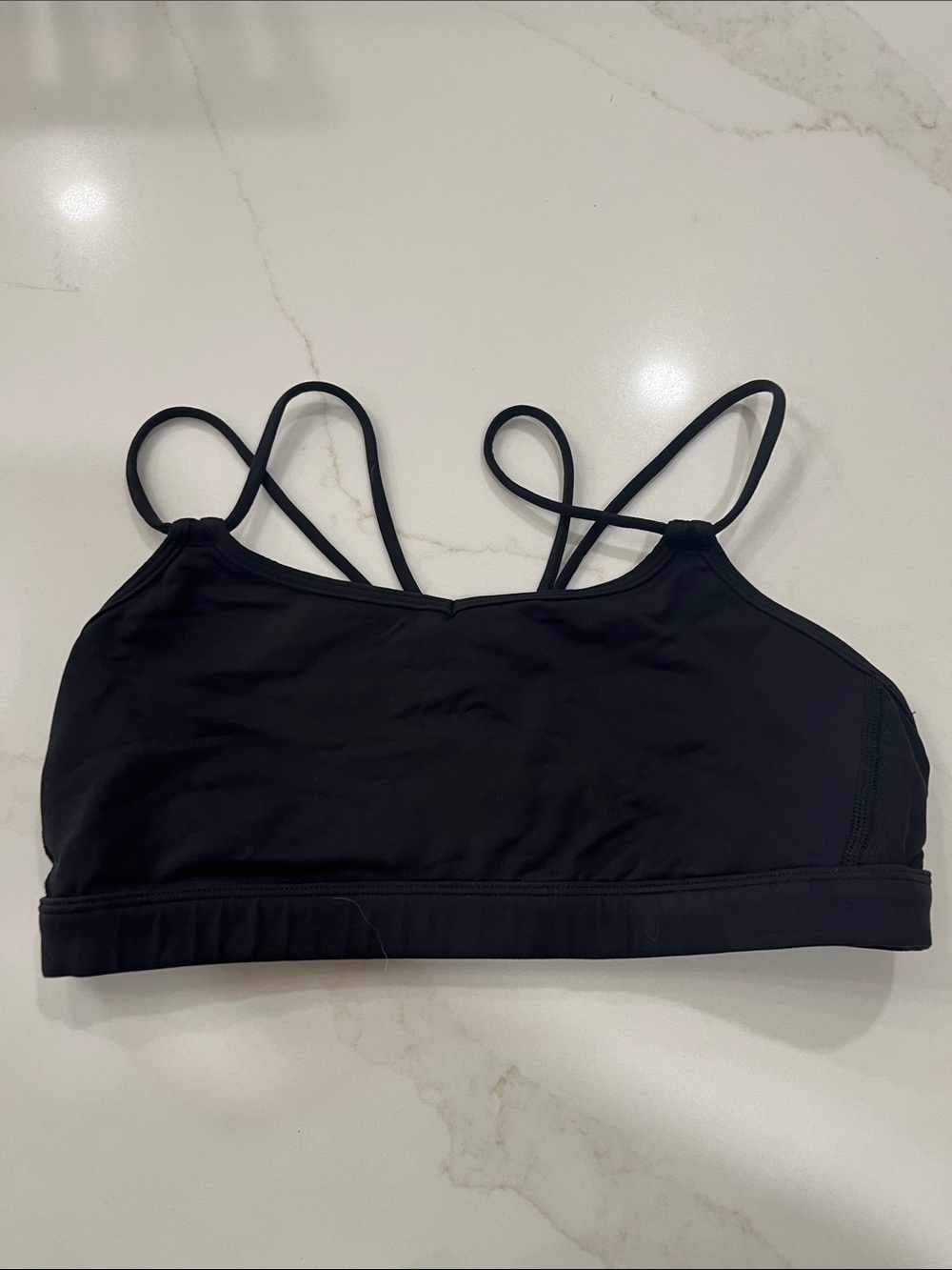 lululemon athletica Black Double-Strap Light Support Sports Bra